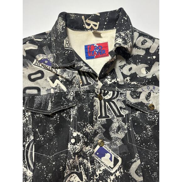 Colorado Rockies Denim Pro Player AOP Jacket - Picture 2 of 4